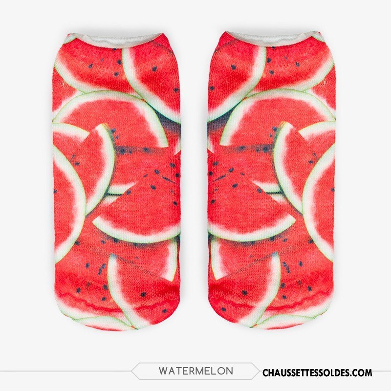 Chaussettes Courtes Femme Invisible Modèles Féminins Adulte Le Nouveau Chaussette Basse Coupée Chaussette Courte Impression Rouge Clair