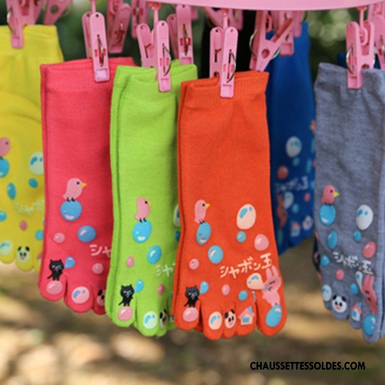 Chaussettes Courtes Femme L'automne Lovers Hiver Orange Matelassé Dessin Animé