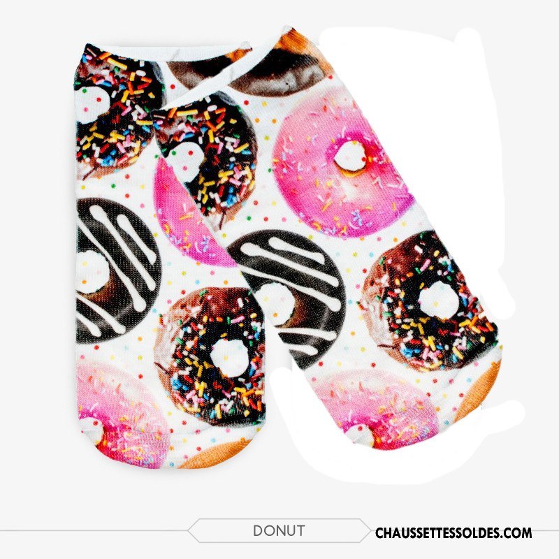 Chaussettes Courtes Femme Le Nouveau Chaussette Basse Coupée Adulte Chaussette Courte Modèles Féminins Impression Rose
