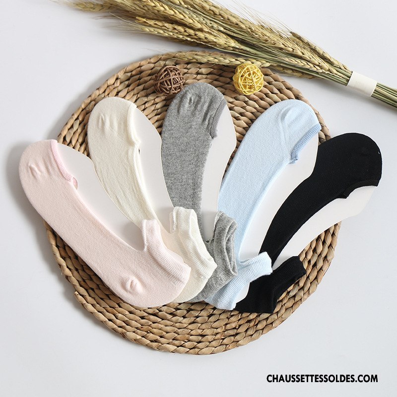 Chaussettes Courtes Femme Le Nouveau Kaki Respirant 100% Coton Creux Guipure Dame Pure Clair