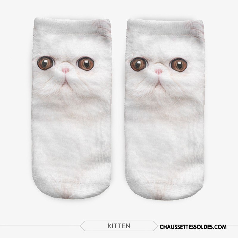 Chaussettes Courtes Femme Le Nouveau Modèles Féminins Invisible Chaussette Courte Chaussette Basse Coupée Adulte Impression Blanc Clair