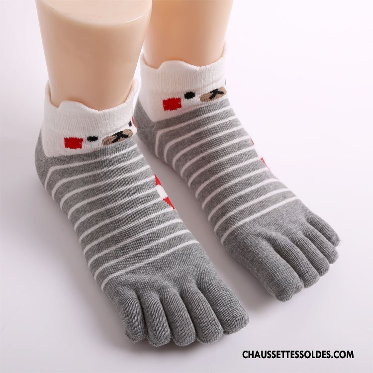 Chaussettes Courtes Femme Noël Chaussette Basse Coupée Dimensionnel Matelassé Fleurs Dame Gris