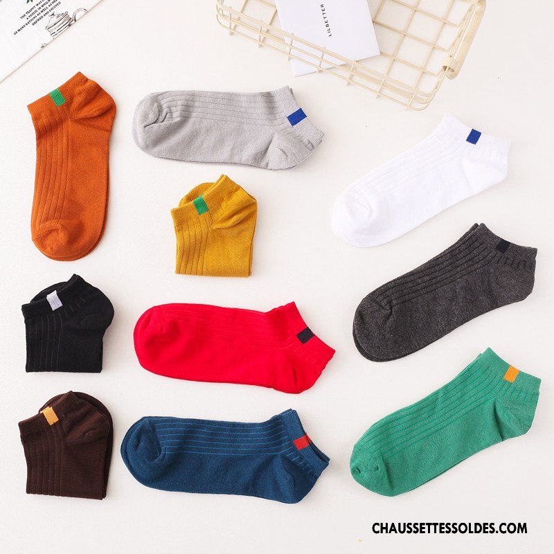 Chaussettes Courtes Femme Printemps Chaussette Basse Coupée Mouvement Été Nouvelles Arrivées Chaussette Courte Pure Rouge Clair