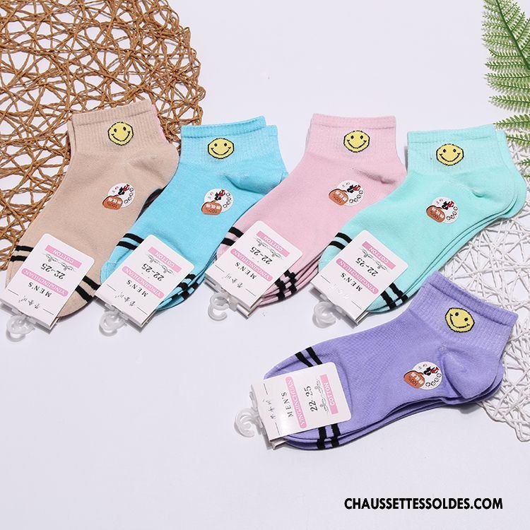 Chaussettes Courtes Femme Taille Basse Mouvement Chaussette Basse Coupée Vent D'université Vente Chaude Élève Violet Clair