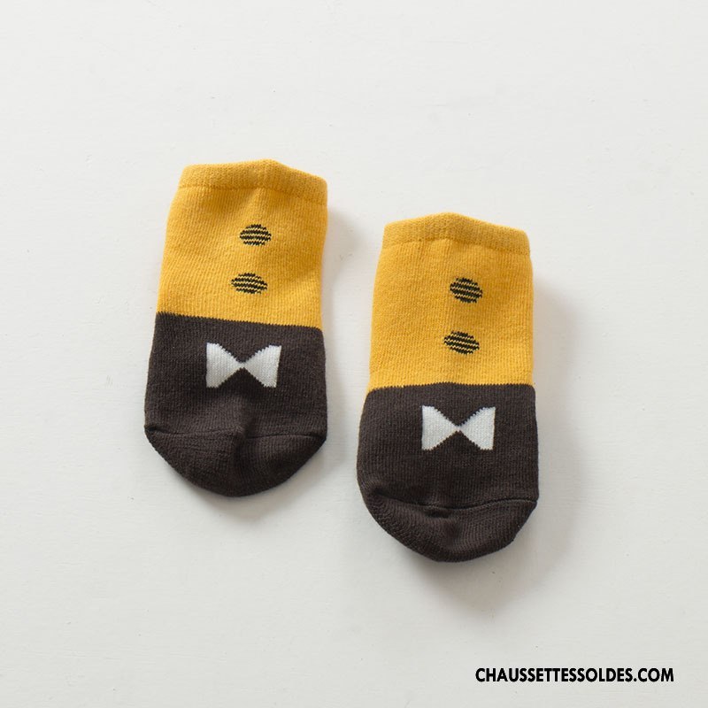 Chaussettes Courtes Fille 100% Coton Homme Tous Les Assortis Femme Le Nouveau Bébé Couleurs Mixtes Jaune