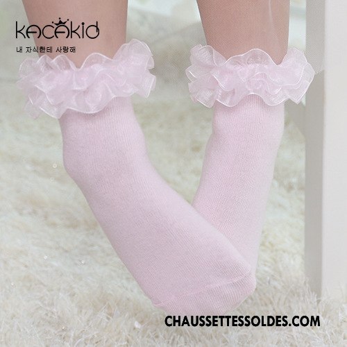Chaussettes Courtes Fille Bébé Yarn Net Femme Chaussette Courte Offre Spéciale Princesse Rose