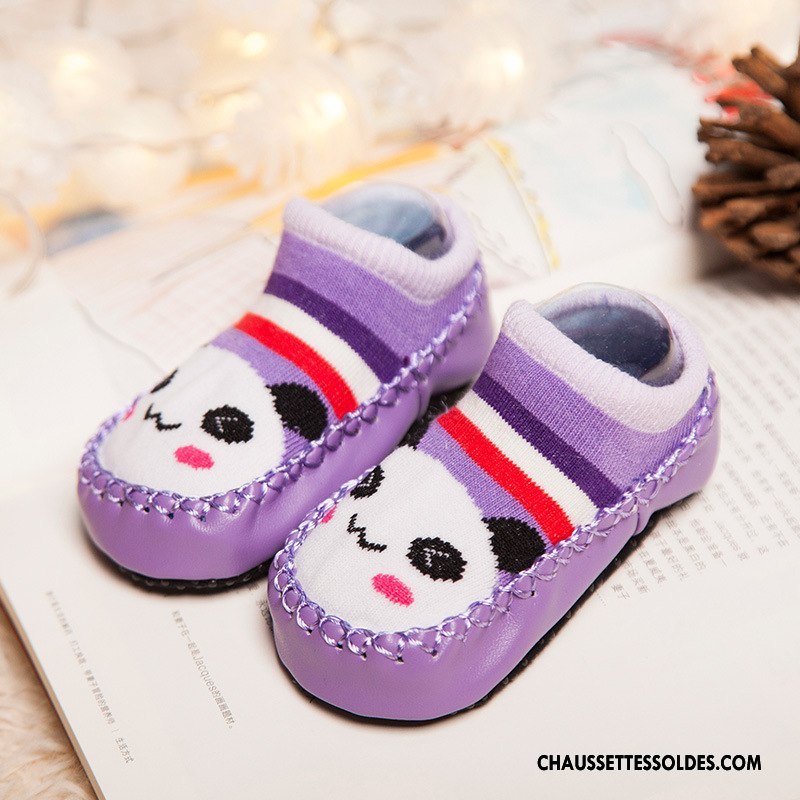 Chaussettes Courtes Fille Chaussette Basse Coupée Enfant Cuir Bébé L'automne Printemps Violet