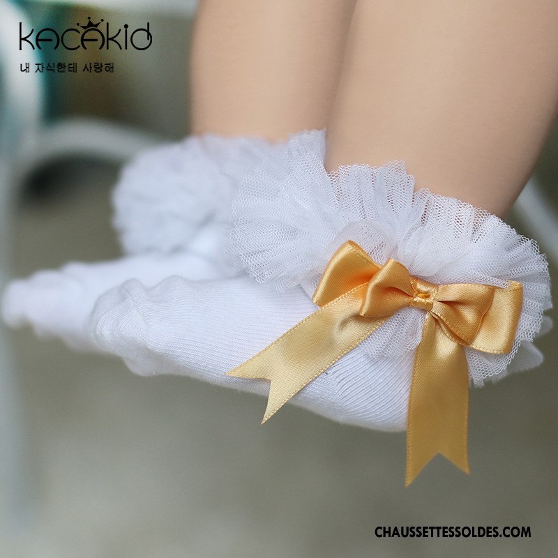 Chaussettes Courtes Fille Chaussette Courte Chaussettes En Coton Doux Enfant Papillon Femme Blanc