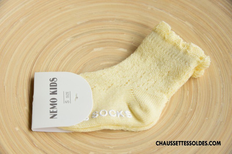 Chaussettes Courtes Fille Chaussette Courte Enfant De Boîtier Le Nouveau Dentelle Homme Jaune