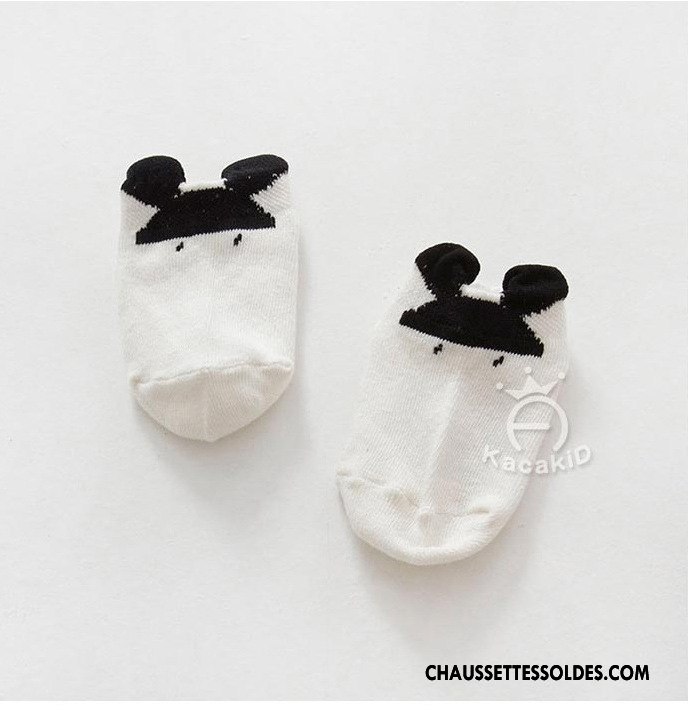 Chaussettes Courtes Fille Chaussettes En Coton Enfant Charmant Chat Homme Bébé Blanc