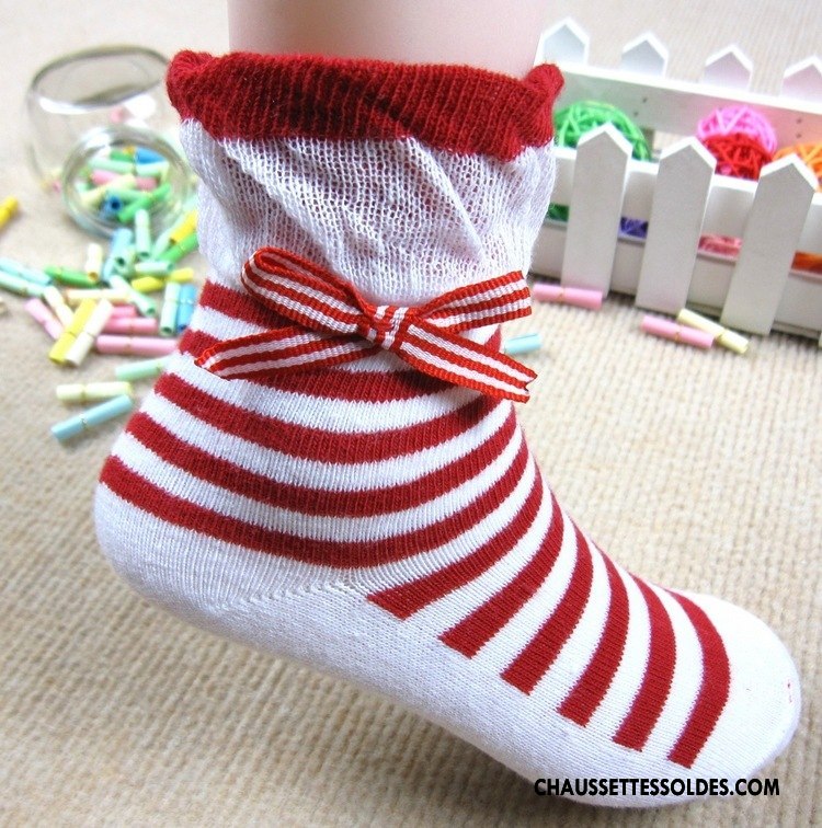 Chaussettes Courtes Fille Coton Bio Printemps L'automne Été Chaussette Courte 100% Coton Bordeaux
