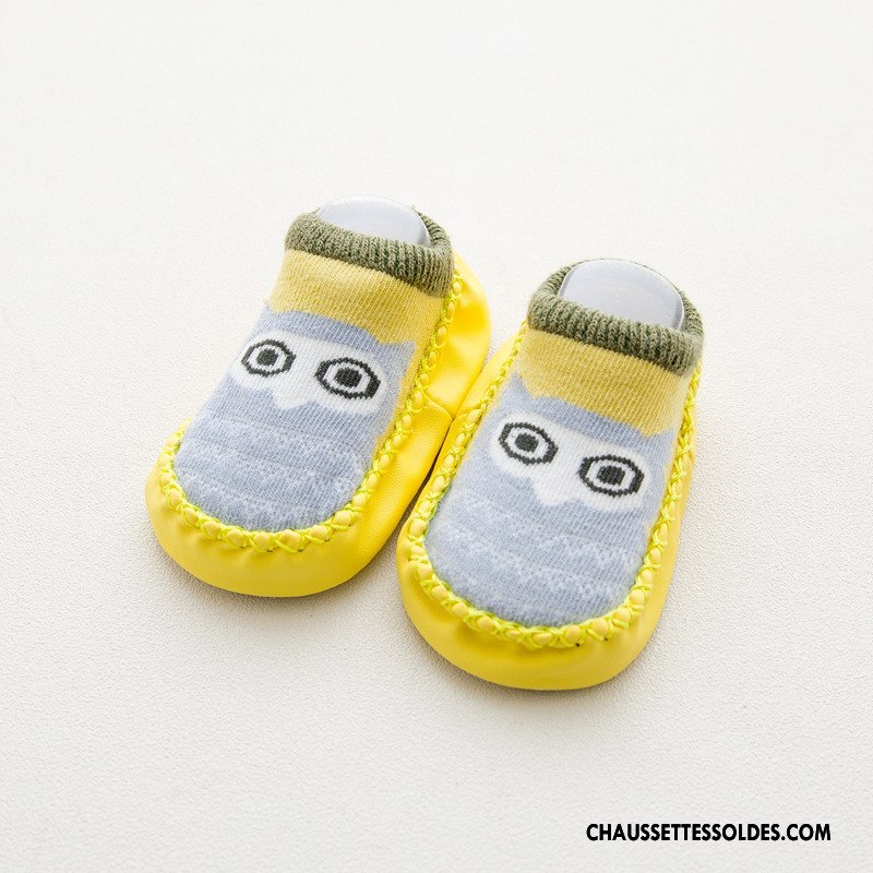 Chaussettes Courtes Fille Dessin Animé Créatif Semelle Doux Bébé Le Nouveau Été Jaune