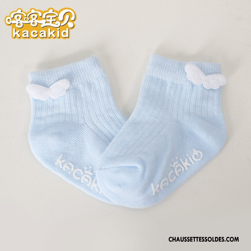 Chaussettes Courtes Fille Enfant Bébé Le Nouveau Printemps Aile Charmant Bleu