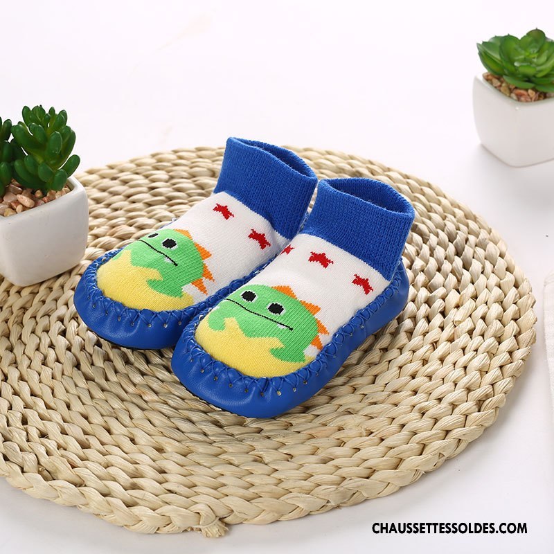 Chaussettes Courtes Fille Enfant Nouvelles Arrivées Terry Renforcé Printemps L'automne Bleu