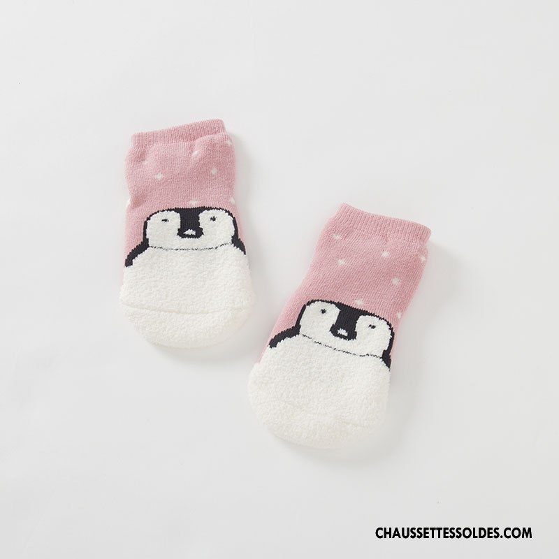 Chaussettes Courtes Fille Femme Bébé Homme Thermiques Hiver Enfant Rose
