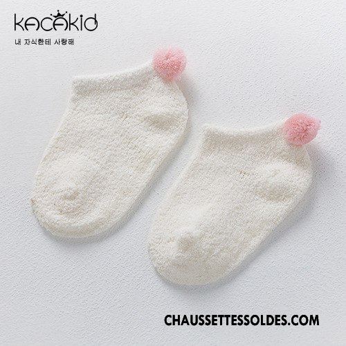 Chaussettes Courtes Fille Homme Nouveau Hiver Femme Enfant L'automne Blanc
