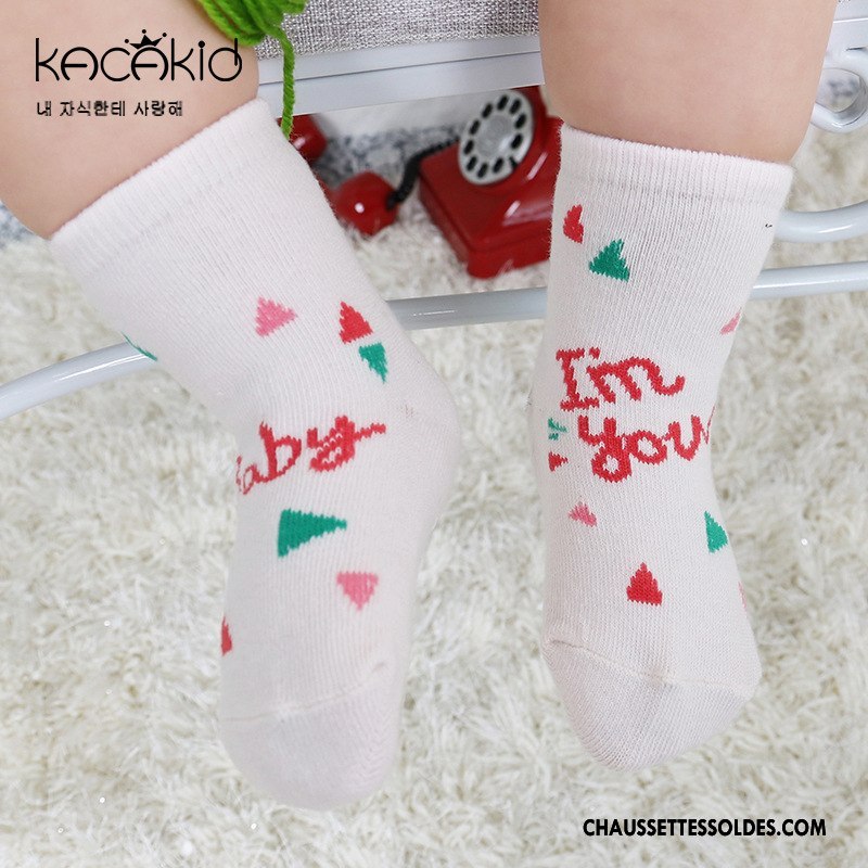 Chaussettes Courtes Fille L'automne Enfant Homme Printemps Chaussette Courte Lettre Blanc