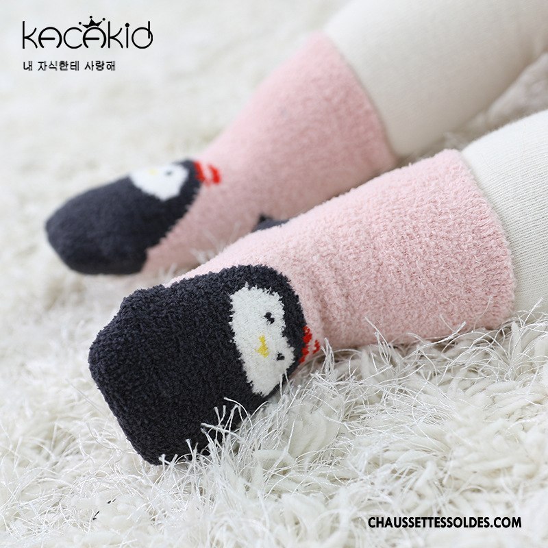 Chaussettes Courtes Fille Le Nouveau Fluide Doux Hiver Homme Thermiques Enfant Rose
