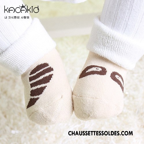 Chaussettes Courtes Fille Renforcé Chaussette Courte Asymétrie Bébé Terry Dessin Animé Jaune