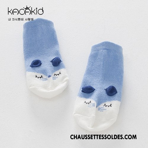Chaussettes Courtes Fille Tous Les Assortis L'automne Chaussette Courte Enfant Femme Antidérapant Bleu