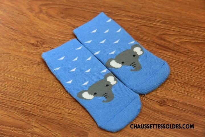 Chaussettes Courtes Garçon Bébé Charmant Renforcé Terry Matelassé Thermiques Bleu