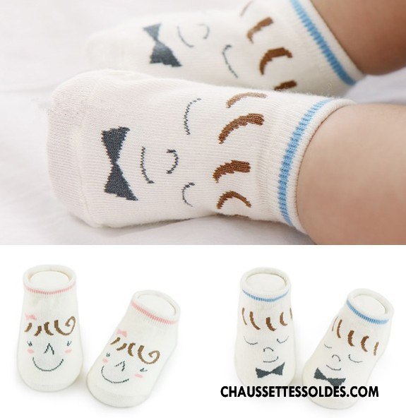 Chaussettes Courtes Garçon Chaussette Basse Coupée Souriant Le Nouveau Été Dessin Animé Personnage Blanc