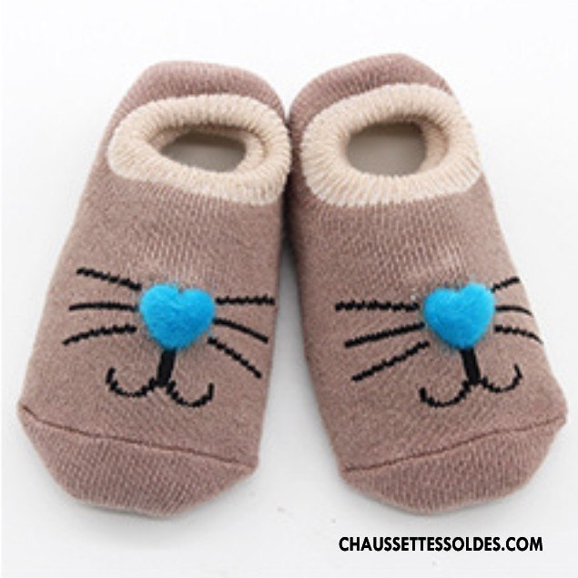 Chaussettes Courtes Garçon Coton Bio Antidérapant Enfant Chaussette Basse Coupée Bébé L'automne Marron / Brun