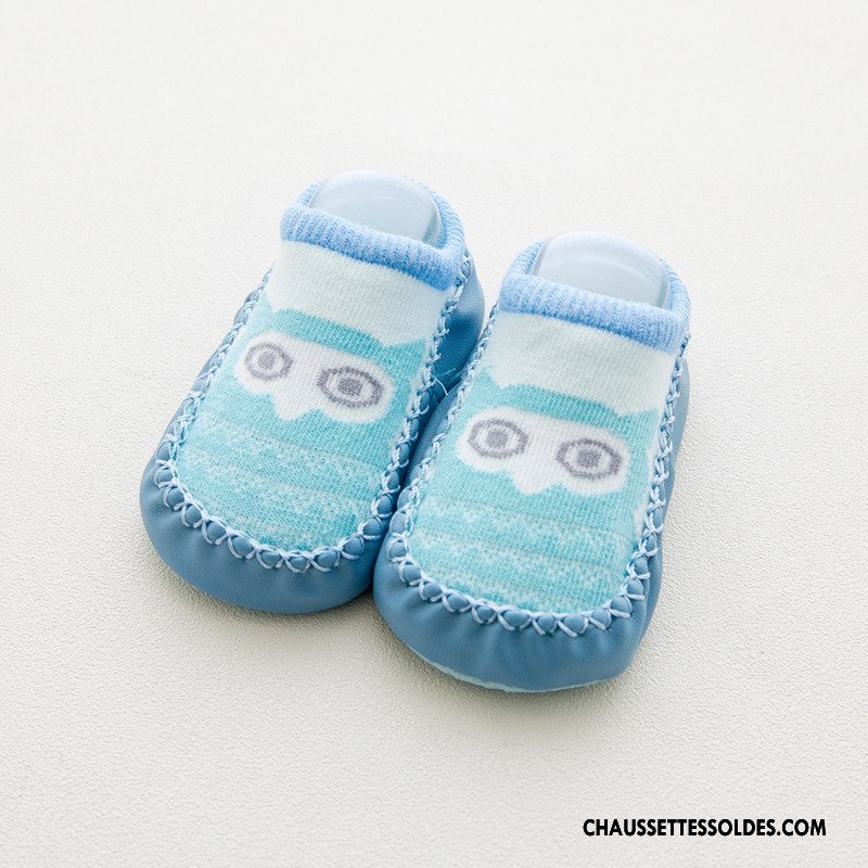 Chaussettes Courtes Garçon Enfant Printemps Bébé Créatif Antidérapant Dessin Animé Bleu