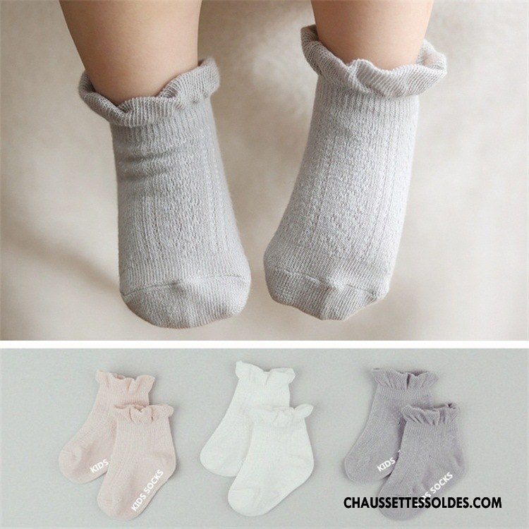 Chaussettes Courtes Garçon Le Nouveau Antidérapant Été Matelassé Bébé Printemps Gris
