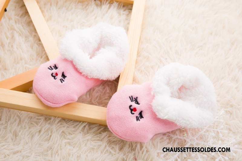 Chaussettes Courtes Garçon Le Nouveau Renforcé Bébé Enfant Dessin Animé Brodé Rose