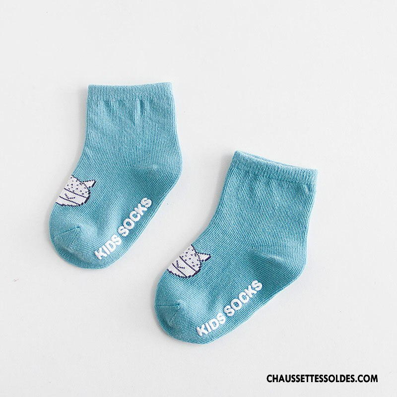 Chaussettes Courtes Garçon Milieu Dessin Animé Homme Printemps Bébé Enfant Bleu