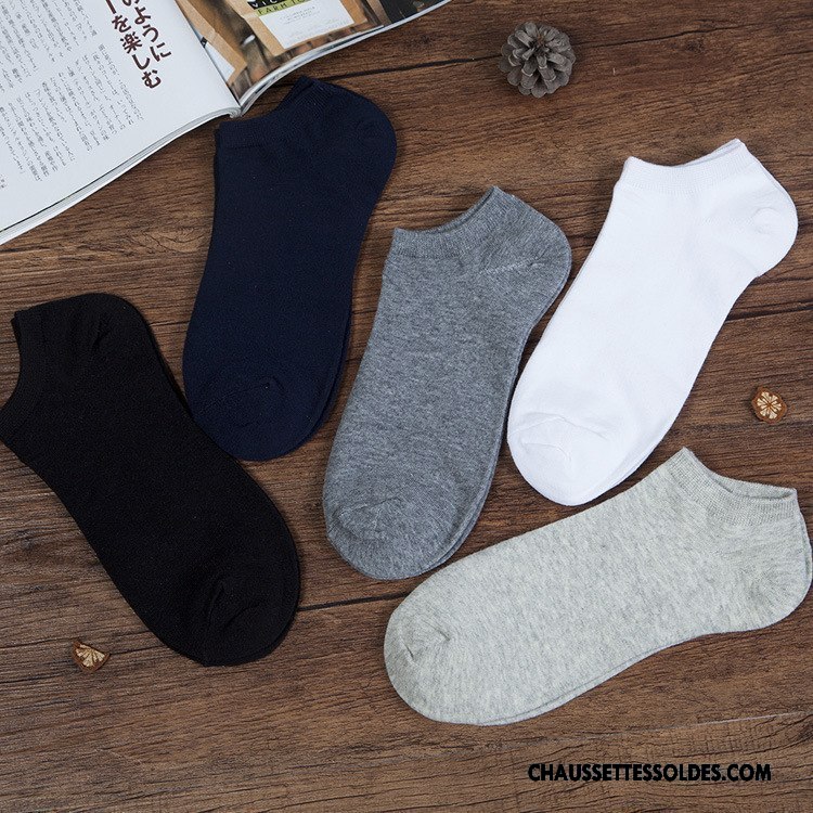 Chaussettes Courtes Homme Absorber La Sueur Chaussette Basse Coupée Anti-odeur Été Printemps Classique Pure