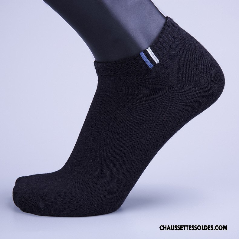 Chaussettes Courtes Homme Absorber La Sueur Haute Qualité Casual Porter Adulte Respirant Noir