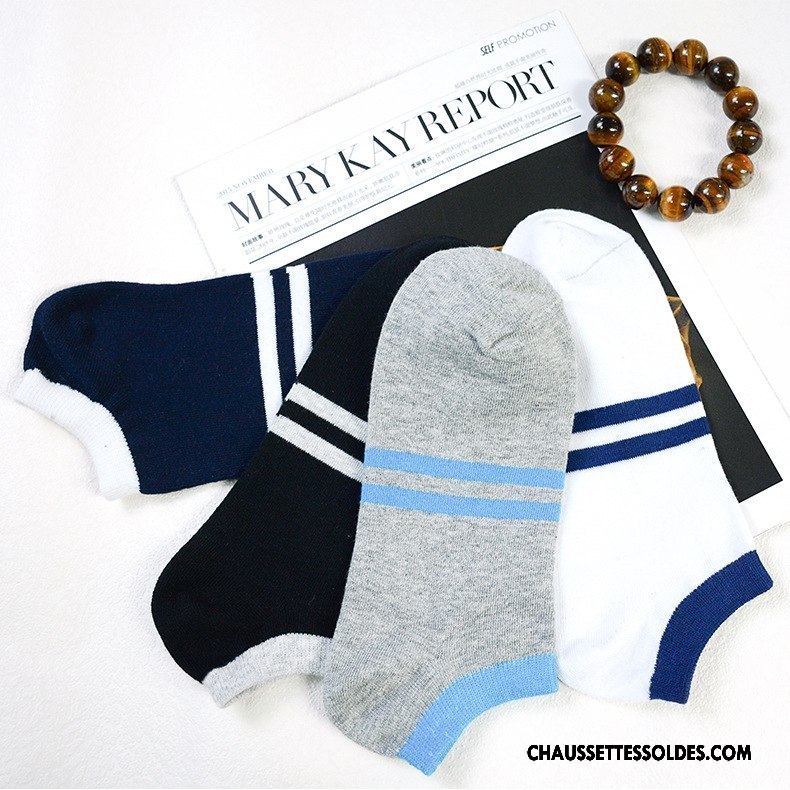 Chaussettes Courtes Homme Casual Chaussette Basse Coupée Été Coton Bio Tous Les Assortis Invisible Gris Clair