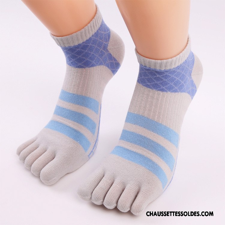 Chaussettes Courtes Homme Casual Tendance Marque Matelassé Engrener Mouvement Blanc