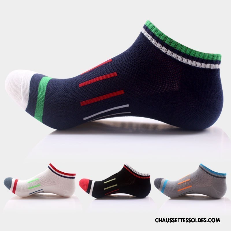 Chaussettes Courtes Homme Chaussette Basse Coupée Le Nouveau Mouvement Matelassé Printemps Réseau Bleu Marin