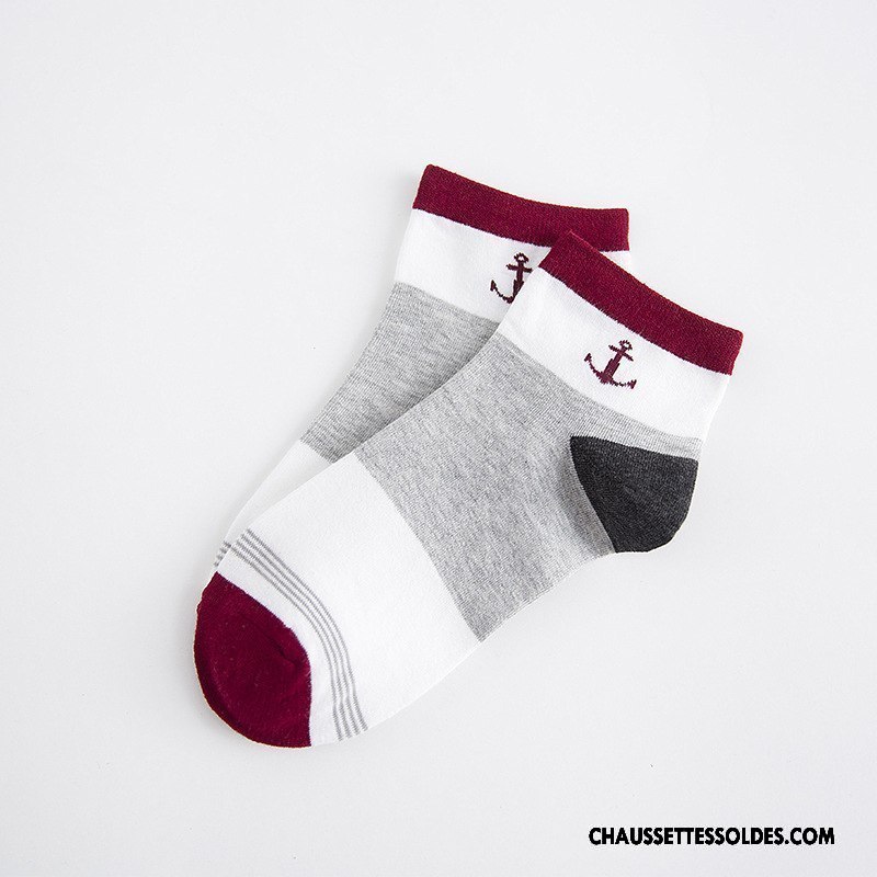 Chaussettes Courtes Homme Chaussette Courte Nouvelles Arrivées Chaussettes En Coton Marine Basse Blanc Clair