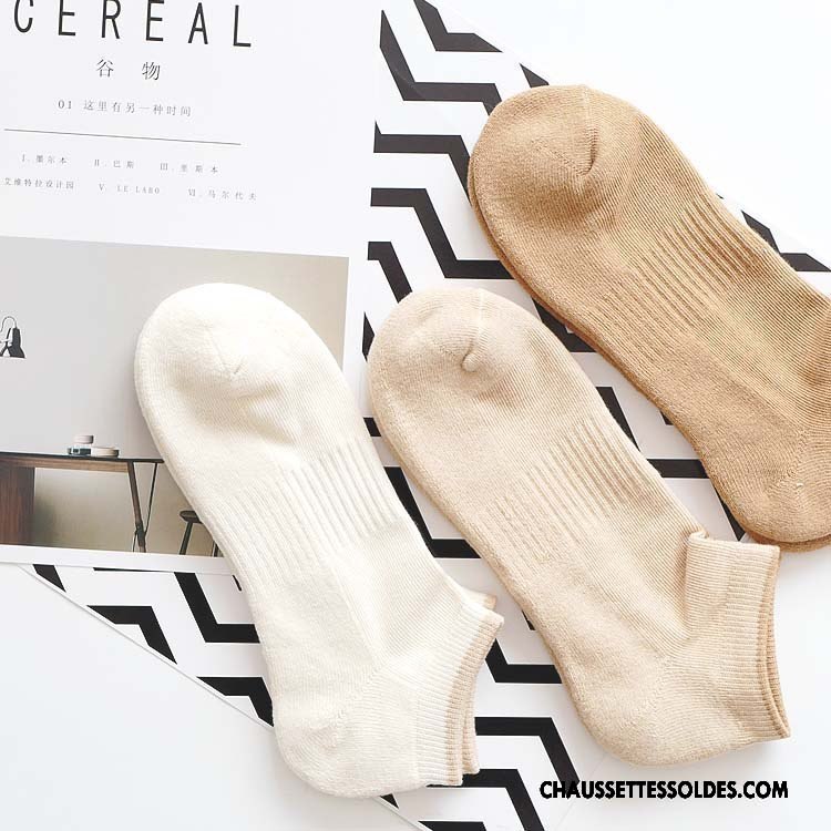 Chaussettes Courtes Homme Chaussette Courte Terry Anti-odeur Naturel Nouvelles Arrivées Beige Jaune