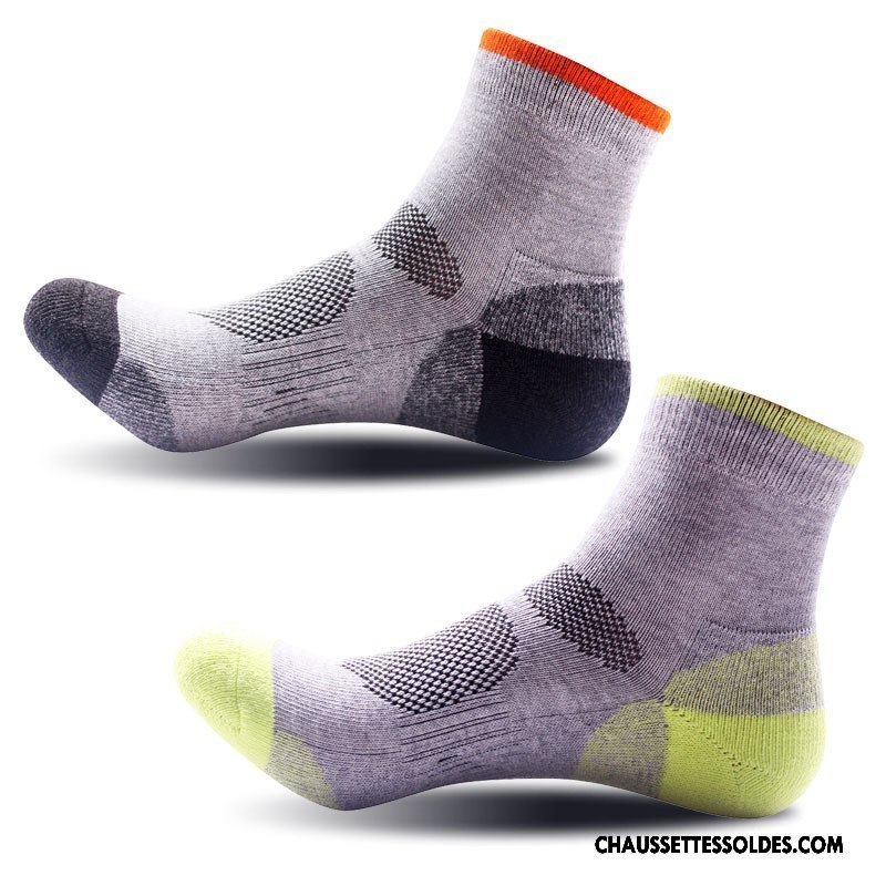 Chaussettes Courtes Homme De Plein Air Dame Matelassé Le Nouveau Mouvement L'automne Gris