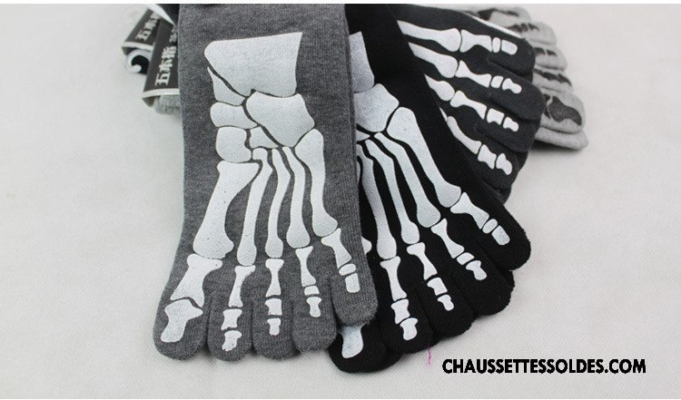 Chaussettes Courtes Homme De Travail À La Mode Cinq Doigts Anti-odeur 100% Coton Antibactérien