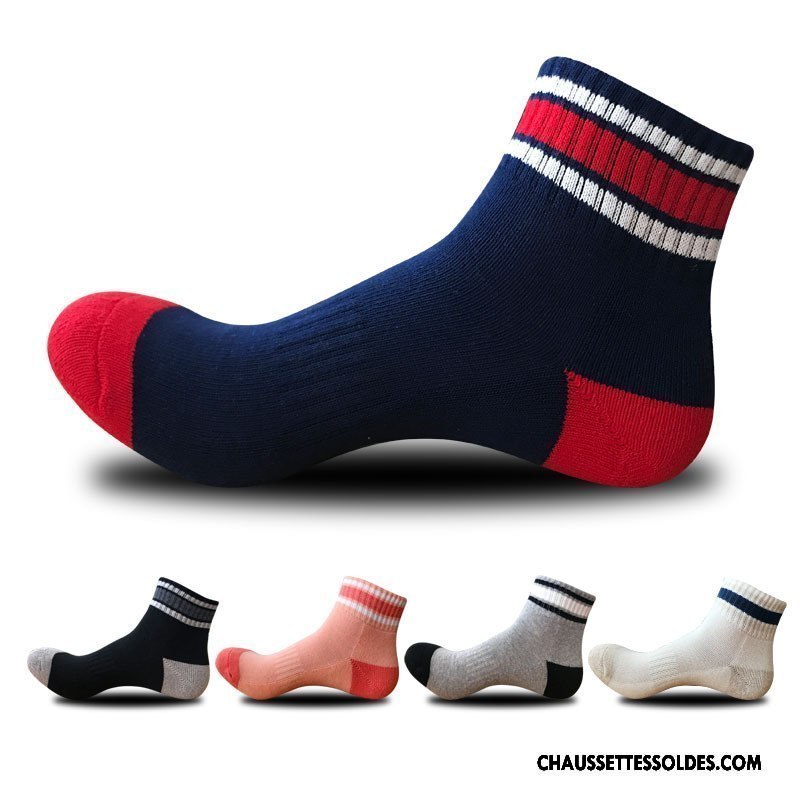 Chaussettes Courtes Homme Femme Escalade Renforcé Milieu De Plein Air L'automne Bleu