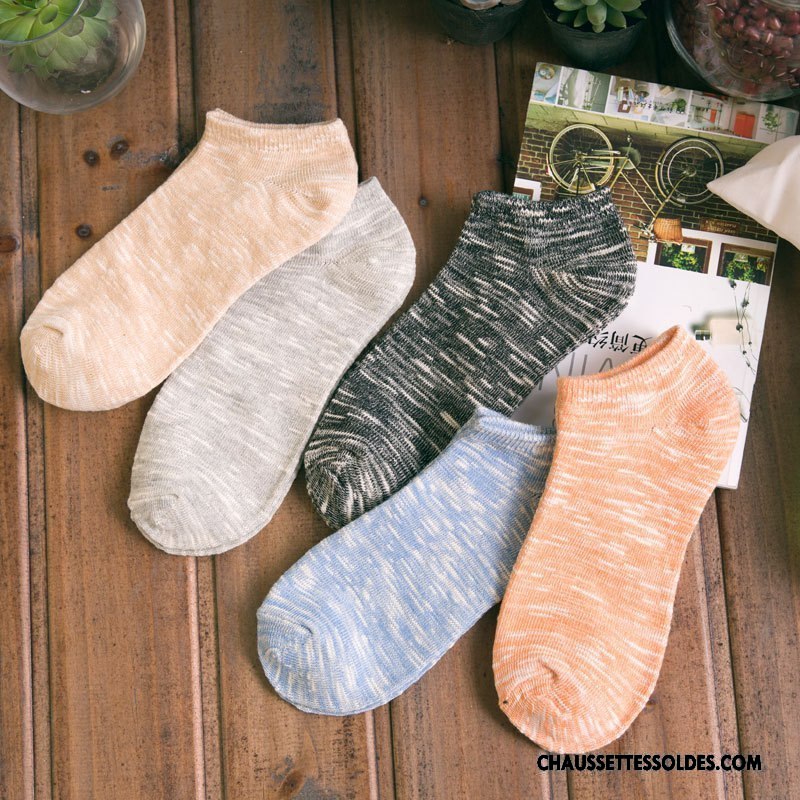 Chaussettes Courtes Homme Hiver L'automne Casual Bambou 100% Coton Yarn Gris Foncé