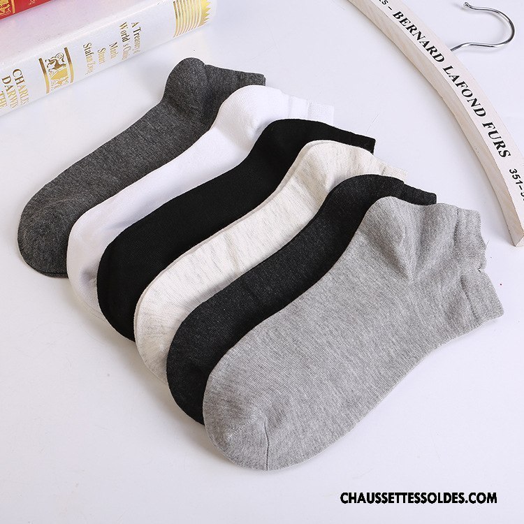 Chaussettes Courtes Homme L'automne 100% Coton Basse Chaussette Basse Coupée Le Nouveau Chaussette Courte Pure Gris Clair