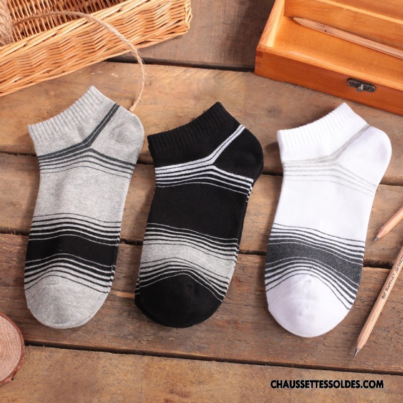 Chaussettes Courtes Homme Mode Chaussette Basse Coupée Été Nouvelles Arrivées Simple Respirant Gris Clair