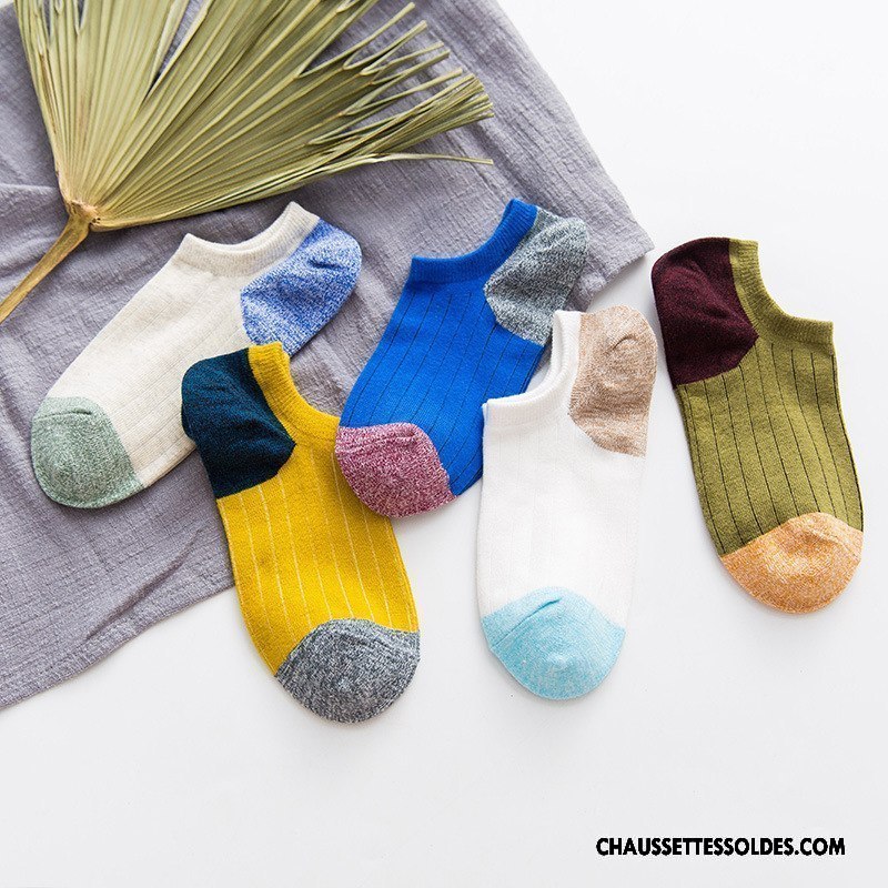 Chaussettes Courtes Homme Personnalité L'automne Le Nouveau Hiver Couleurs Mixtes Vert