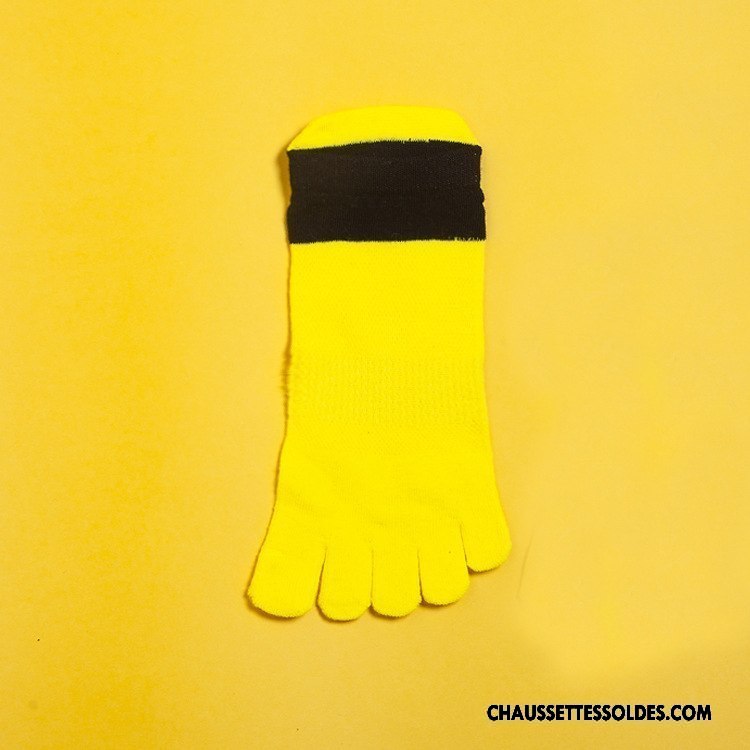 Chaussettes Courtes Homme Respirant Coton Bio Engrener Jaune
