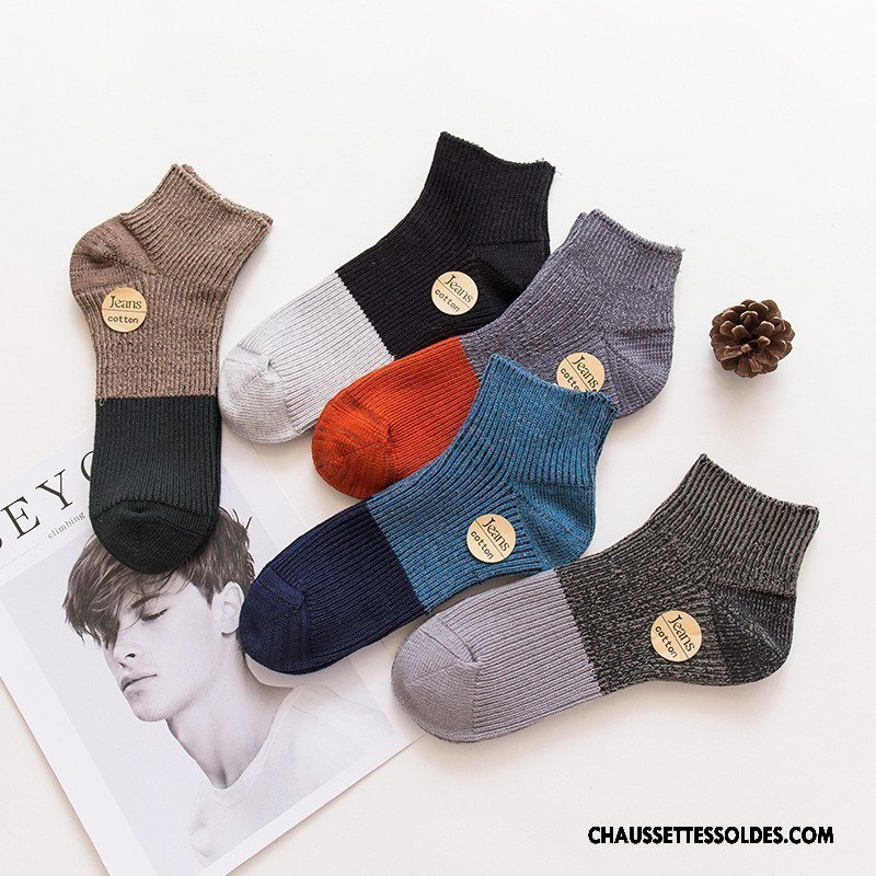 Chaussettes Courtes Homme Rétro Coton Bio L'automne Matelassé Nouvelles Arrivées Hiver Marron / Brun