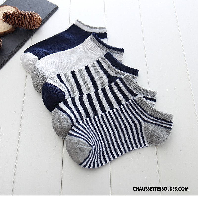 Chaussettes Courtes Homme Simple Chaussette Courte Tendance Chaussette Basse Coupée Printemps Été Gris