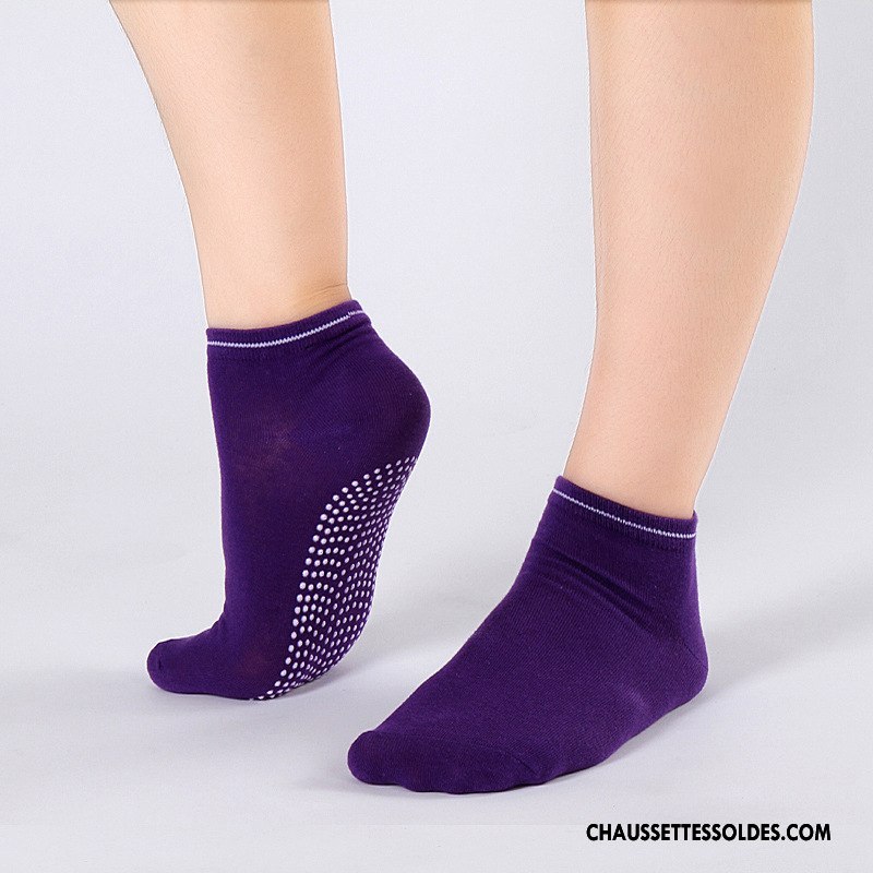 Chaussettes De Yoga Femme Dame Été Mouvement Coton Bio Bonbons Chaussette Basse Coupée Violet Foncé