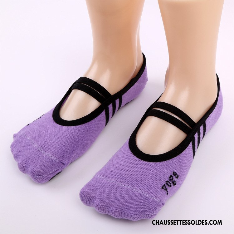 Chaussettes De Yoga Femme Dos Nu Le Nouveau Antidérapant Invisible Bout Rond Violet